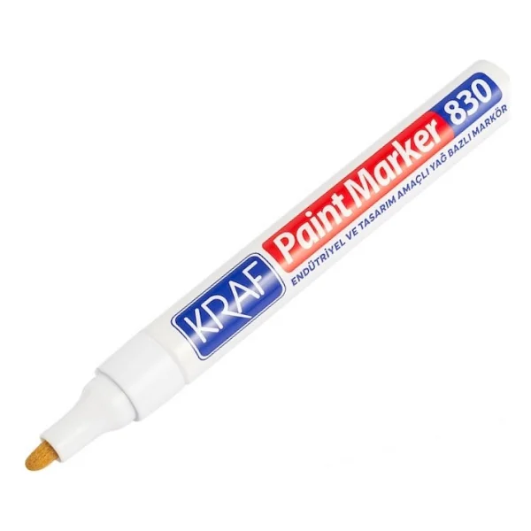 Kraf 830 Beyaz Paint Marker Kalem - Görsel 6