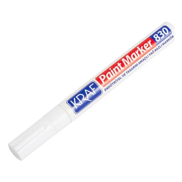 Kraf 830 Beyaz Paint Marker Kalem - Görsel 2