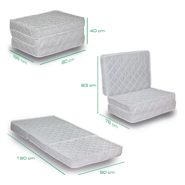 Homedius Tek Kişilik Katlanır Yaylı Yatak 90 X 190 Cm 15 Cm Yükseklik Ve Bonel Yaylı Konfor - Görsel 7