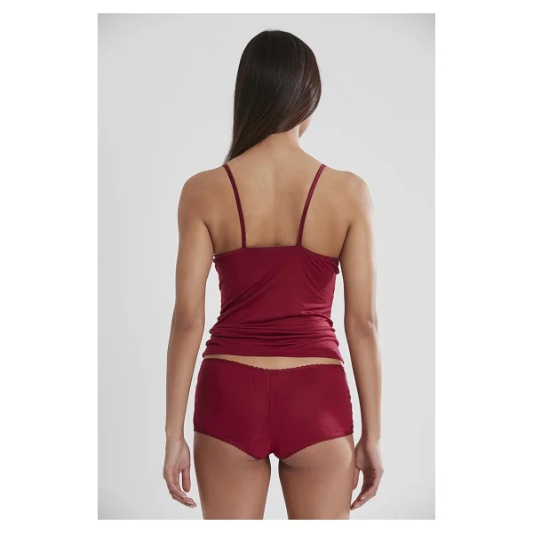 Pierre Cardin Kadın Dantelli Penye Atlet Külot / Kaşkorse Set - 332 Bordo - Renkli - Görsel 3