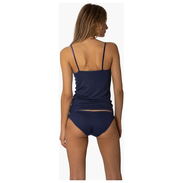 Pierre Cardin Kadın Dantelli Penye Atlet Külot / Kaşkorse Set - 325 Lacivert - Renkli - Görsel 7