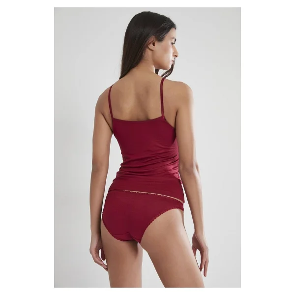 Pierre Cardin Kadın Dantelli Penye Atlet Külot / Kaşkorse Set - 367 Bordo - Renkli - Görsel 7