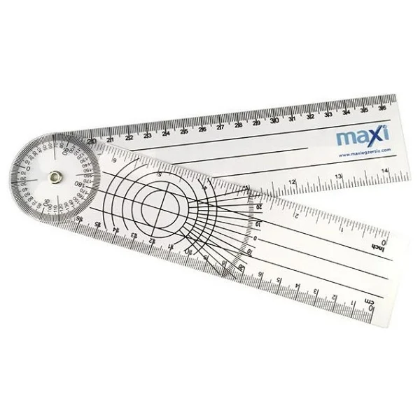 Maxi Cep Gonyometresi , Cetvel Gonyometre 20 Cm - Görsel 4
