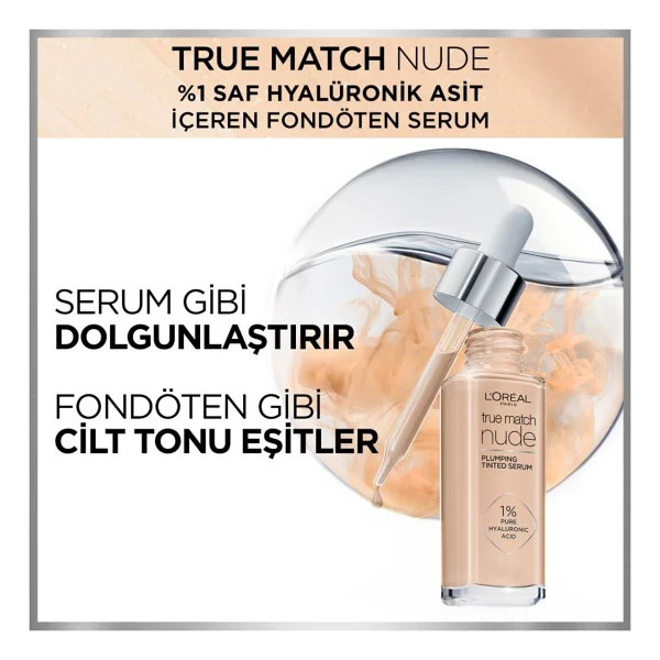 L'oreal Paris True Match Nude 0.5-2 Very Light 30 Ml Serum Fondöten - Görsel 3