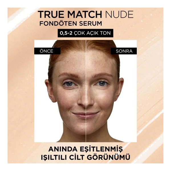 L'oreal Paris True Match Nude 0.5-2 Very Light 30 Ml Serum Fondöten - Görsel 4