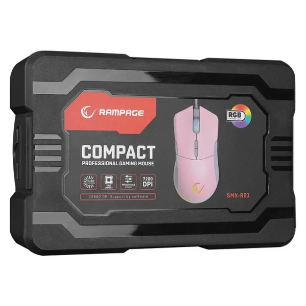 Rampage Smx-R21 RGB Makrolu Ergonomik Optik Kablolu Oyuncu Mouse - Görsel 5