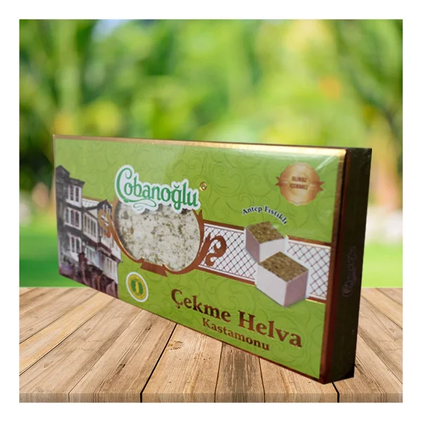 Çobanoğlu 800g Antep Fıstıklı Çekme Helva - 800 Gr - Görsel 2