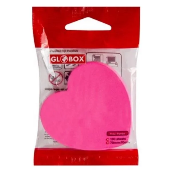 Globox Yapışkanlı Not Kağıdı Neon Kalpli 2930 - Görsel 2