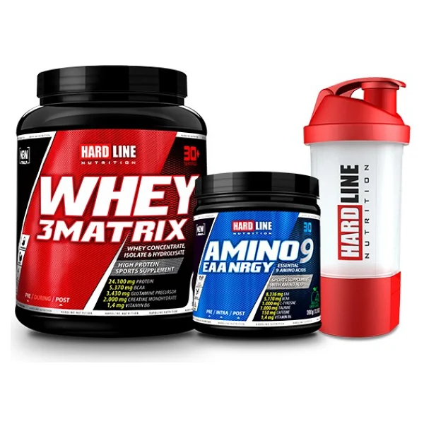 Hardline Nutrition Whey3 Matrix 908 Gr Çikolata + Amino9 - Görsel 2