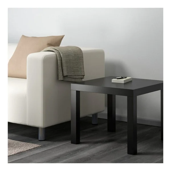 Ikea Lack Orta Yan Sehpa Masa Parlak Cila Beyaz 55x55 Cm 30449908 - Ağartılmış Meşe - Görsel 6