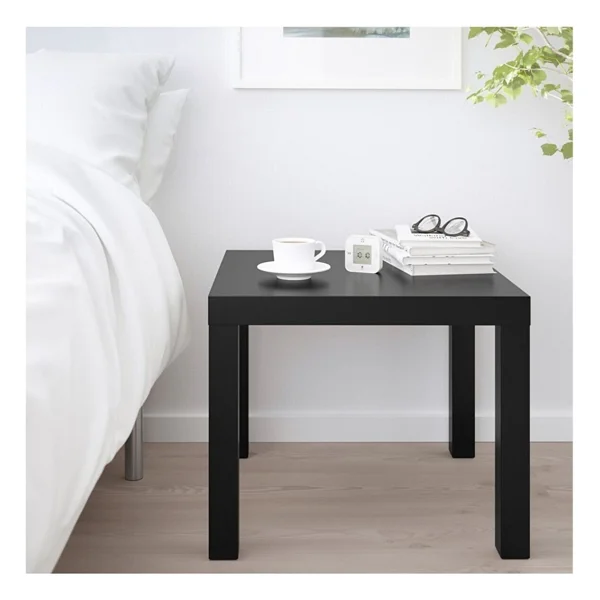 Ikea Lack Orta Yan Sehpa Masa Parlak Cila Beyaz 55x55 Cm 30449908 - Ağartılmış Meşe - Görsel 7