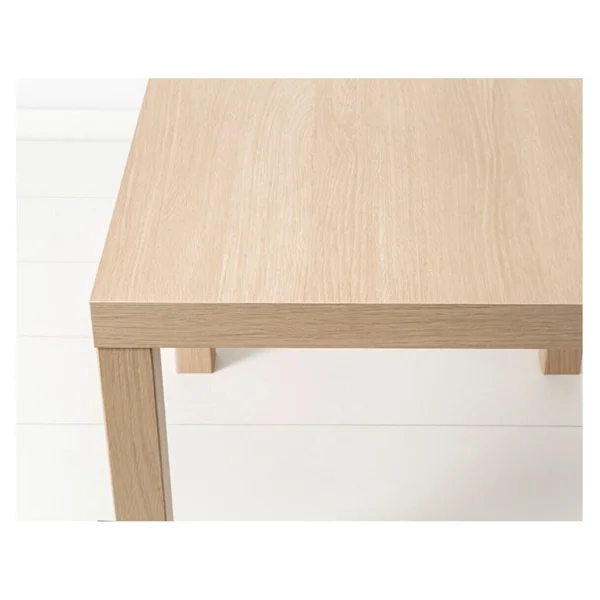 Ikea Lack Orta Yan Sehpa Masa Parlak Cila Beyaz 55x55 Cm 30449908 - Ağartılmış Meşe - Görsel 3