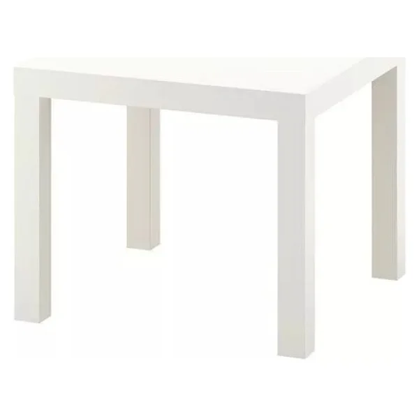 Ikea Lack Orta Yan Sehpa Masa Parlak Cila Beyaz 55x55 Cm 30449908 - Ağartılmış Meşe - Görsel 5