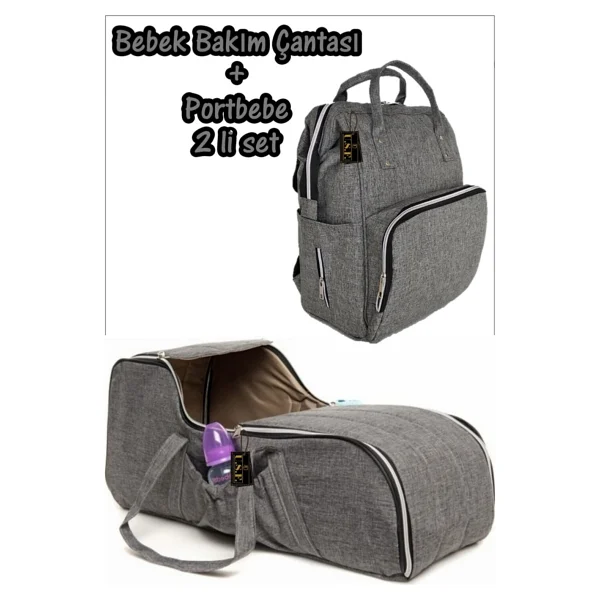 U.S.F Portbebe Ana Kucağı Ve Bebek Bakım Termal Çantası İkili Set - Asia - Görsel 8