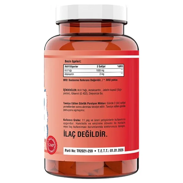 Ncs Krill Oil 1000 Mg Astaksantin 2 Mg 90 Softgel - Görsel 3