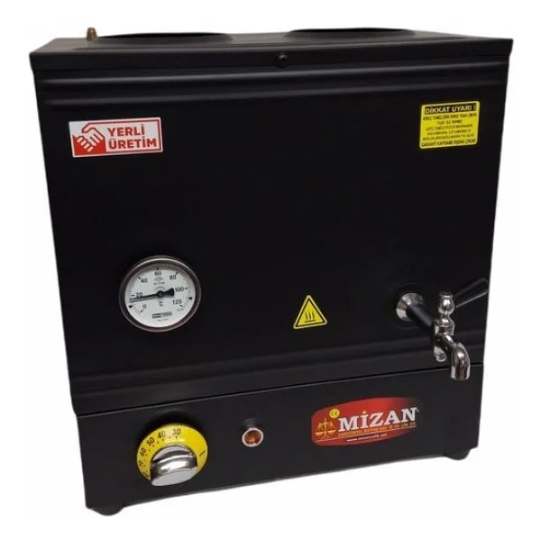 Mizan 30 Lt Çift Demlikli Elektrikli Pleytsiz Çay Kazanı - Siyah - Görsel 2
