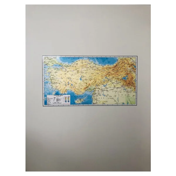 Tutunabilir Kağıt Türkiye Fiziki Haritası Dekoratif Türkiye Haritası Akıllı Kağıt Tahta 116x65 Cm - Görsel 3