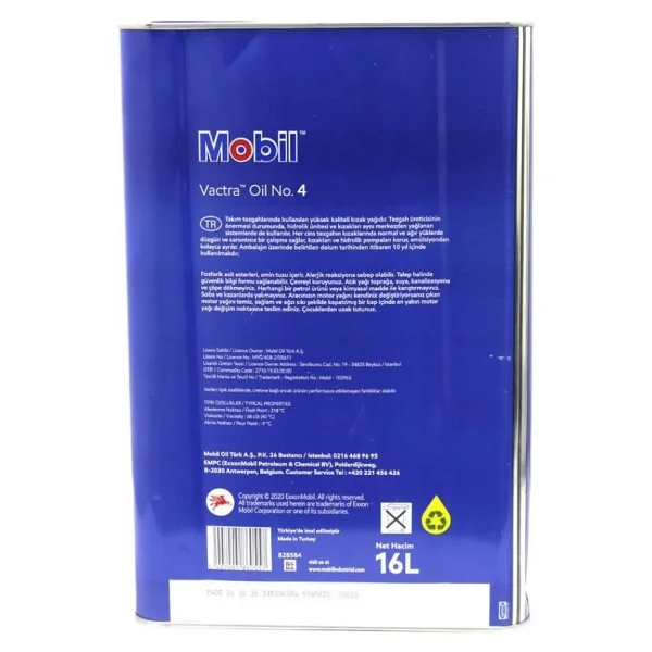 Mobil Vactra Oil No:4 16 Lt Yüksek Kaliteli Kızak Yağı - Görsel 2