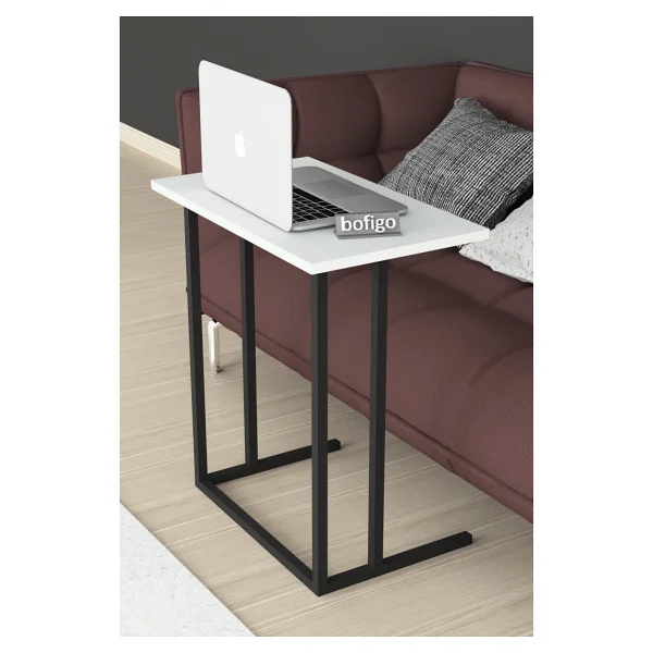 Bofigo Metal Ayaklı Laptop Sehpası Kahvaltı Masası Çalışma Sehpası Stabil Çam - Görsel 6
