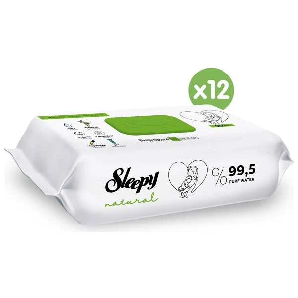 Sleepy Natural Yenidoğan 90 Yaprak 12'li Paket Islak Mendil - Görsel 2