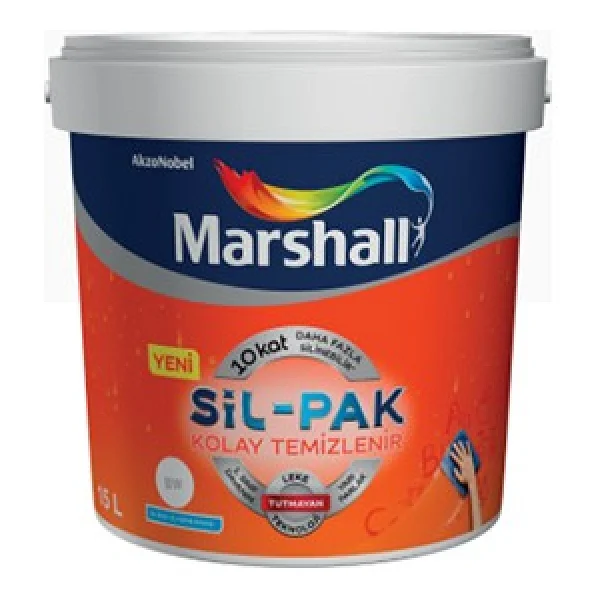 Marshall Sil-Pak Silikonlu 15 Lt İç Cephe Boyası - Kırık İnci - Görsel 2