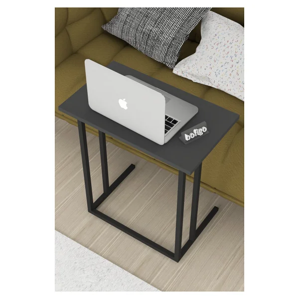 Bofigo Metal Ayaklı Laptop Sehpası Kahvaltı Masası Çalışma Sehpası Stabil Çam - Görsel 3