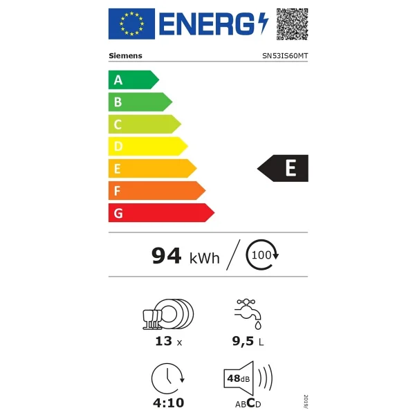 Siemens Sn53ıs60mt Wi-Fi 6 Programlı Ankastre Bulaşık Makinesi - Görsel 5
