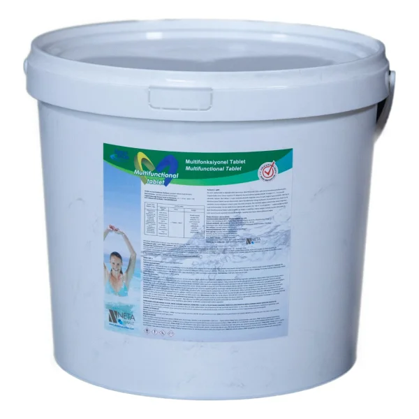Deep Blue 10 Kg Multıfunctıonal Stabilize Triklor Multı Tablet 200 Gr %90 Klor - Chlorine Tablets - Görsel 3