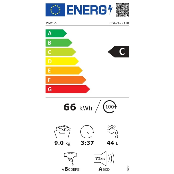 Profilo Cga242x1tr 9 Kg 1200 Devir Çamaşır Makinesi - Görsel 6