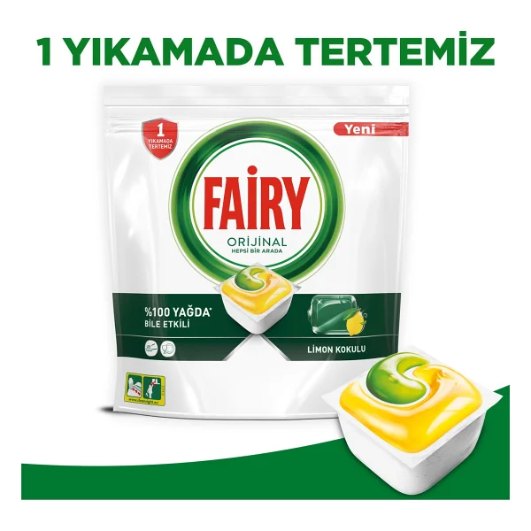 Fairy Hepsi Bir Arada Limon Bulaşık Makinesi Tableti 140'lı - Görsel 9