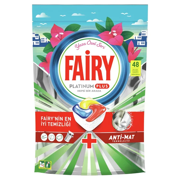 Fairy Platinum Plus Yaza Özel Bulaşık Makinesi Tableti 48'li - Görsel 2