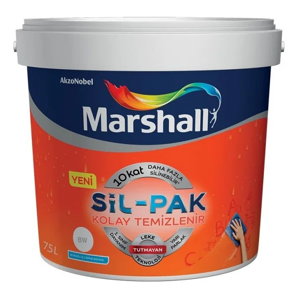 Marshall Sil-Pak Silikonlu 7.5 lt İç Cephe Boyası - Çakıl Taşı