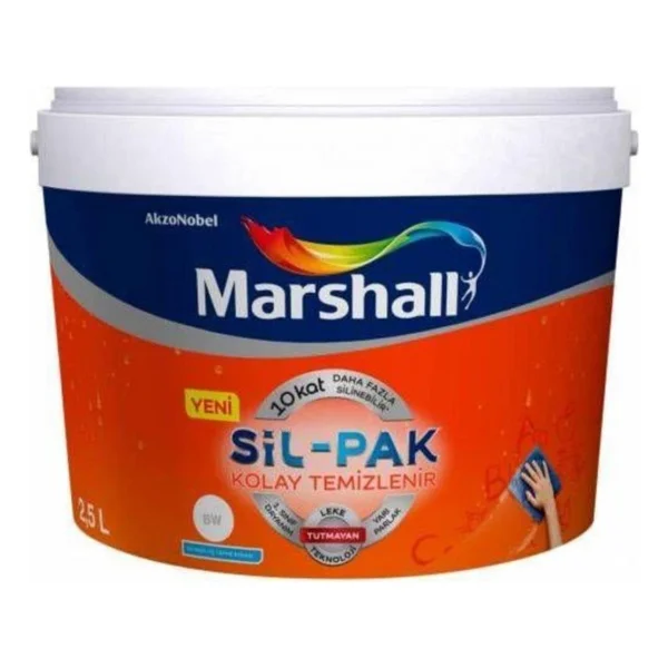 Marshall Sil-Pak Silikonlu 7.5 Lt İç Cephe Boyası - Fildişi - Görsel 5