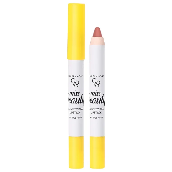 Golden Rose Miss Beauty Velvety Kiss Kalem Ruj True Nude No: 01 - Görsel 2