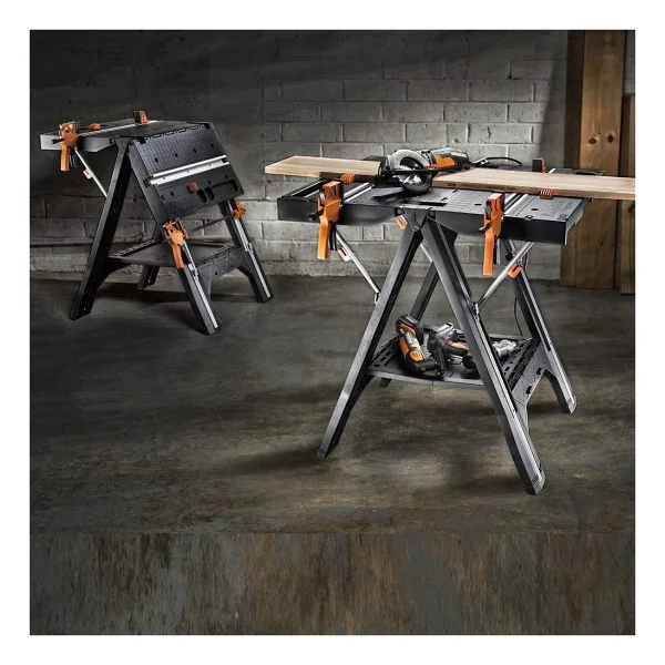 Worx Wx051 Çok Fonksiyonlu Katlanabilir Çalışma Tezgahı + 2 Adet Tetik İşkence - Görsel 4