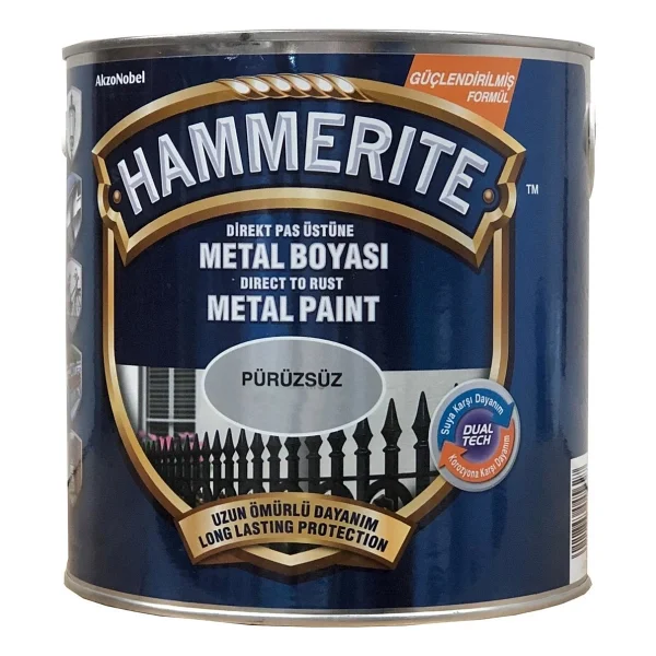 Marshall Hammerite Metal Boyası Düz Gri 2,5 Lt - Görsel 2