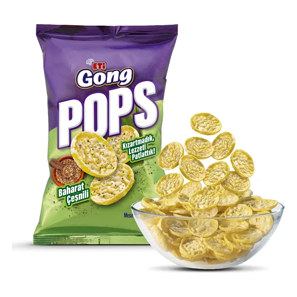 Eti Gong Pops Baharatlı Mısır Ve Pirinç Patlağı 80 Gr 10'lu - Görsel 3
