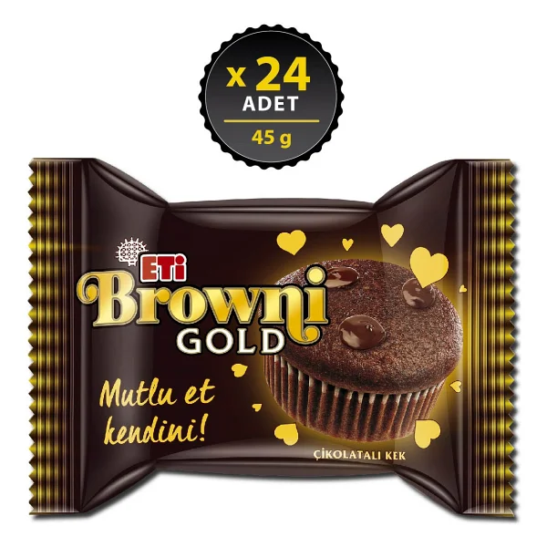 Eti Browni Gold Çikolatalı Kek 45 Gr 24'lü - Görsel 6