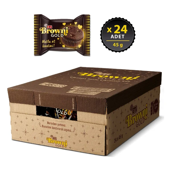 Eti Browni Gold Çikolatalı Kek 45 Gr 24'lü - Görsel 7