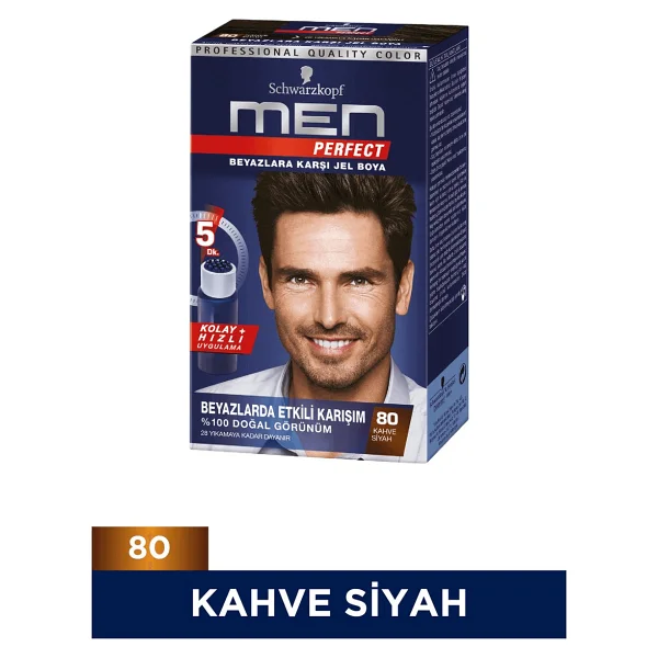 Men Perfect 90 Siyah Erkek Saç Boyası - Görsel 4