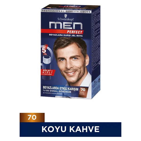 Men Perfect 90 Siyah Erkek Saç Boyası - Görsel 3