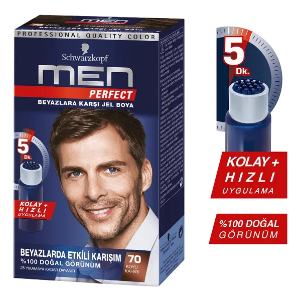 Men Perfect 90 Siyah Erkek Saç Boyası - Görsel 7