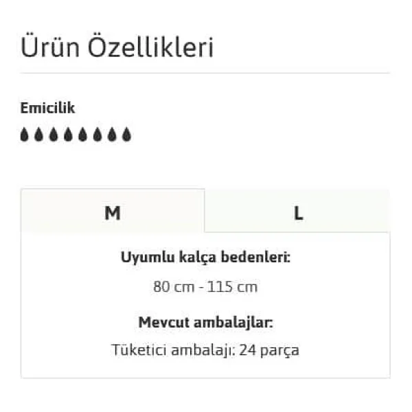 Tena Belbantlı Maxi 8 Damla Orta Boy M 24'lü 4 Adet Hasta Bezi - Görsel 5