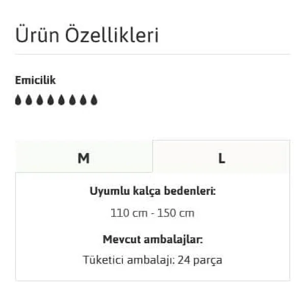 Tena Belbantlı Maxi 8 Damla Büyük Boy L 24'lü Hasta Bezi - Görsel 7
