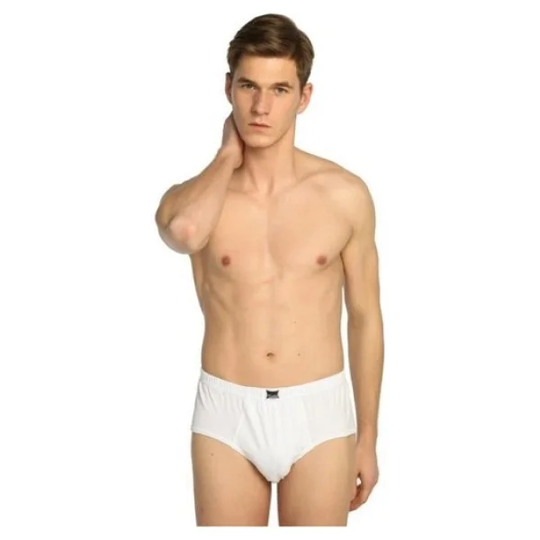 Tutku Erkek 6 Adet Pamuklu Kom Slip Külot 6'lı Paket 0109- - Beyaz - Görsel 3