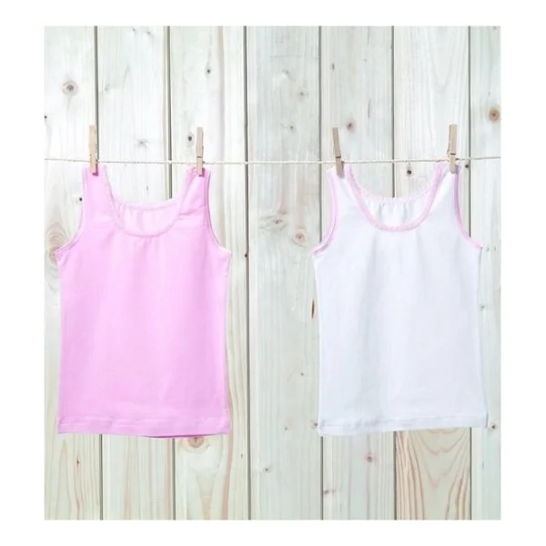 Blackspade Kız Çocuk Atlet 2'li Paket 1297 (Beyaz, 3-4 Yaş) - Görsel 3