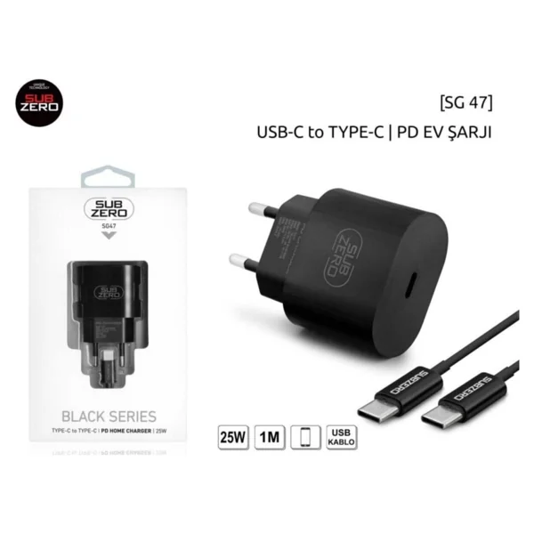 Subzero Sg47 25 W Type-C Kablolu Hızlı Şarj Aleti - Görsel 2