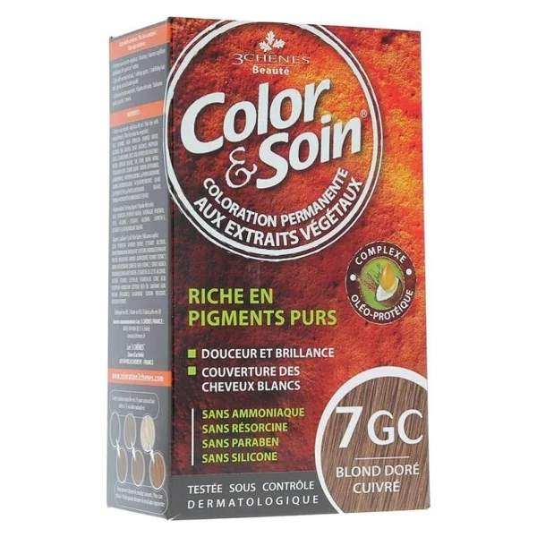 Color Soin Bitkisel 7gc Golden Copper Blond Saç Boyası - Görsel 2