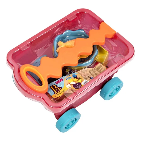 B.Toys Kırmızı Plaj Vagonu - Görsel 4