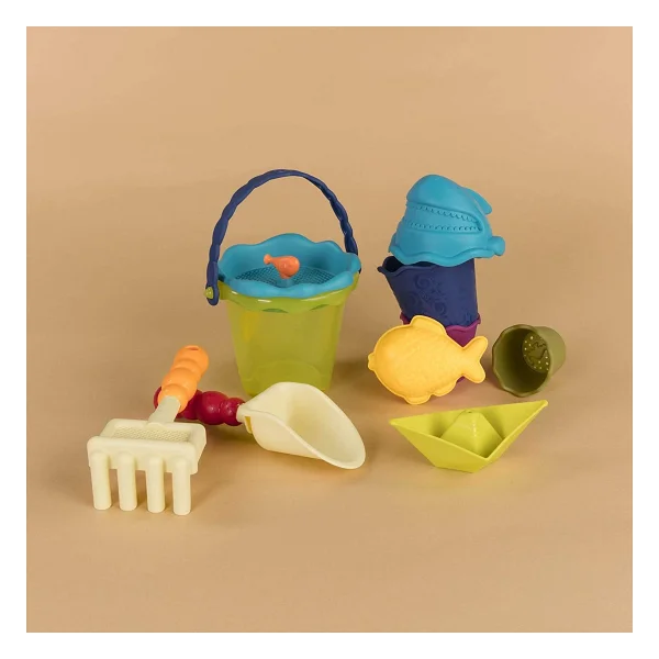 B.Toys Kırmızı Plaj Vagonu - Görsel 6